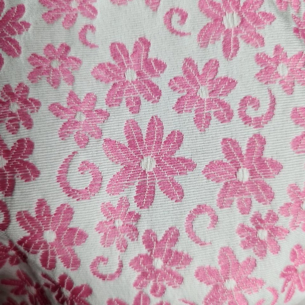 Lilly Pulitzer Sienna Strapless Jacquard Dress Y2K Hibiscus Pink Floral Size 12 - Picture 7 of 8